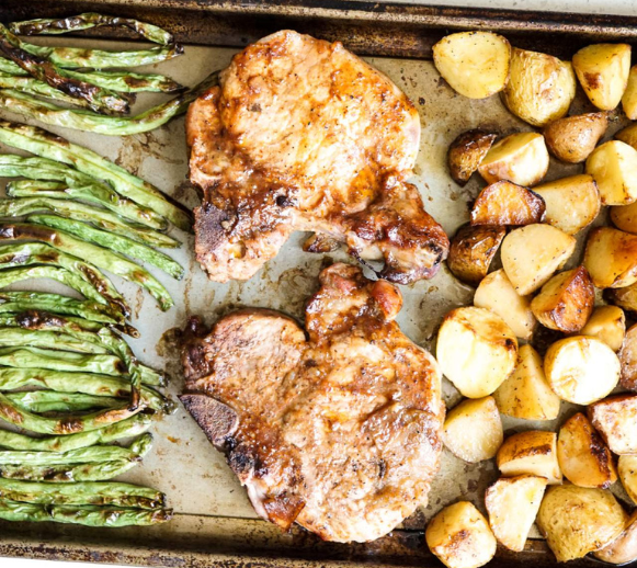 Maple-Garlic Pork Chops w/ Roasted Potatoes — Grab & Go / freezer meal