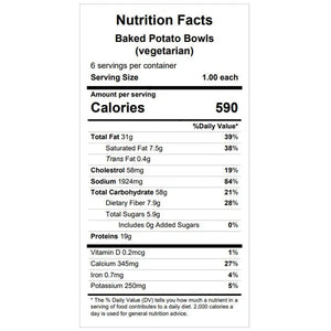 Baked Potato Bowls (vegetarian option available) — June 25 or June 30