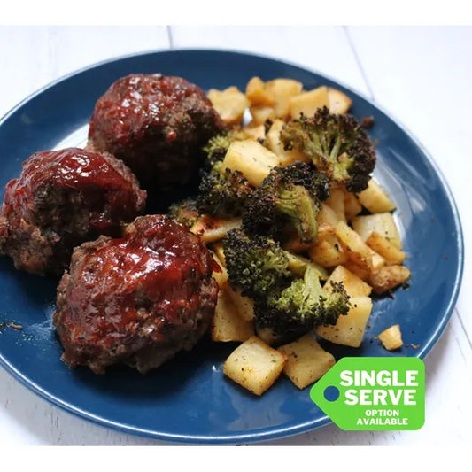 BBQ Meatballs w/ Roasted Potatoes & Broccoli — May 6