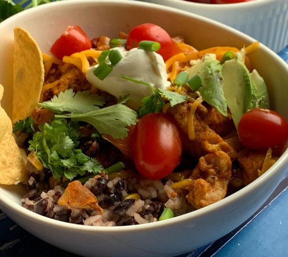 Cilantro Lime Fajita Bowls (vegetarian option available) — Grab & Go / freezer meal