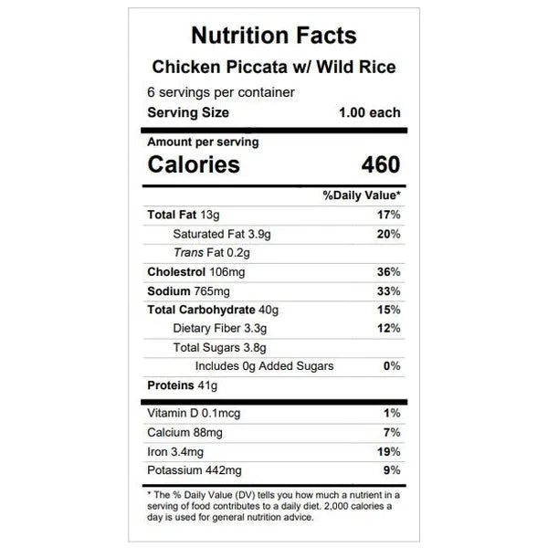 Chicken Piccata w/ Asparagus & Wild Rice — March 12 & March 17