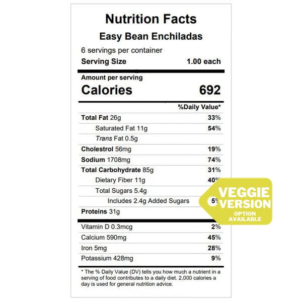 Easy Beef (or Bean) Enchiladas — January 5