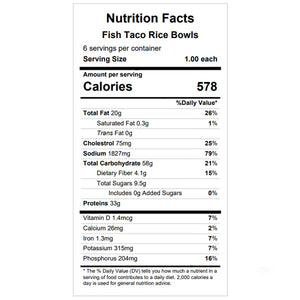 Fish Taco Rice Bowls — Grab & Go / freezer meal