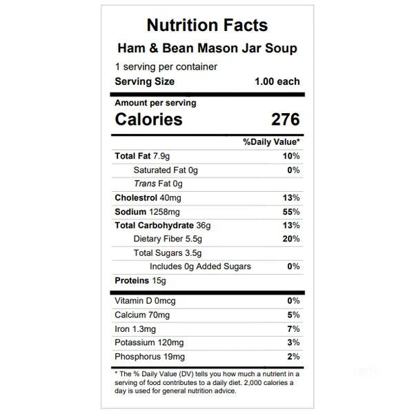 Ham & Bean Mason Jar Soup — Grab & Go / Freezer Meal