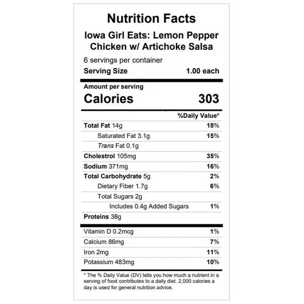 Iowa Girl Eats: Lemon Pepper Chicken & w/ Artichoke Salsa — October 8 or October 13