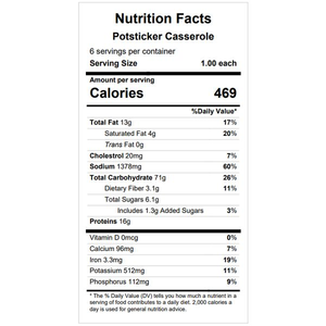 Potsticker Casserole w/ Baby Bok Choy (vegetarian option available) — February 4 or February 9
