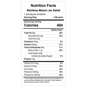 Rainbow Mason Jar Salad — August 6 or August 11