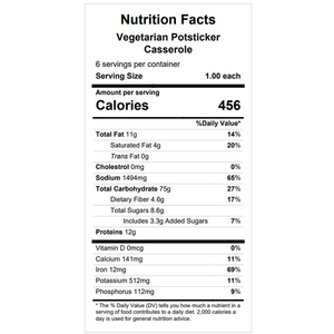 Potsticker Casserole w/ Baby Bok Choy (vegetarian option available) — February 4 or February 9