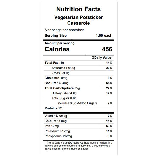 Potsticker Casserole w/ Baby Bok Choy (vegetarian option available) — February 4 or February 9