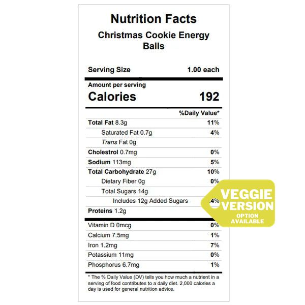 Monster / Christmas Cookie Energy Balls — December 17 or December 22