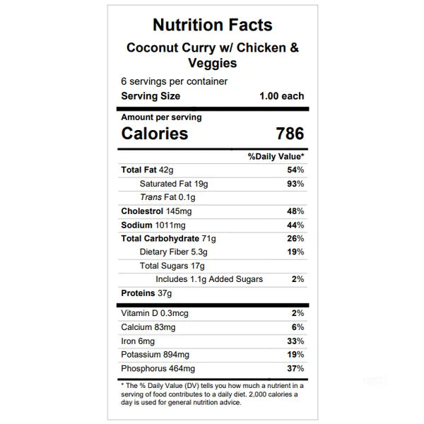 Coconut Curry w/ Chicken & Veggies — Grab & Go / freezer meal