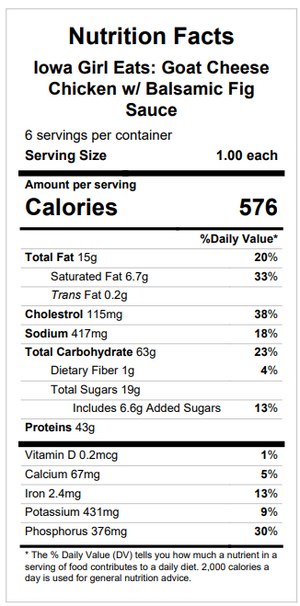 Iowa Girl Eats: Goat Cheese Chicken w/ Balsamic Fig Sauce — December 17 or December 22