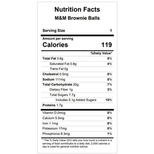 Monster Cookie / M&M Brownie Balls — March 4 or March 9