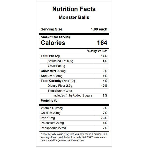 Monster / Chocolate PB Swirl Balls — March 25 or March 30