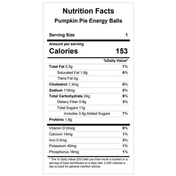 Monster / Pumpkin Pie Energy Balls — September 3 or September 8
