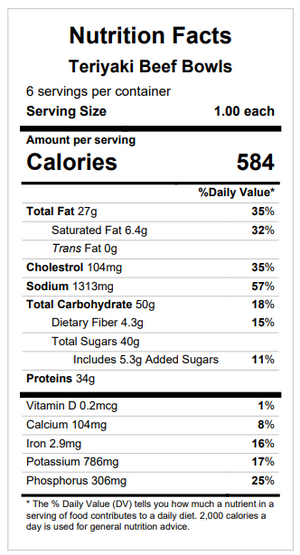 Teriyaki Beef Bowls — November 12 or November 17
