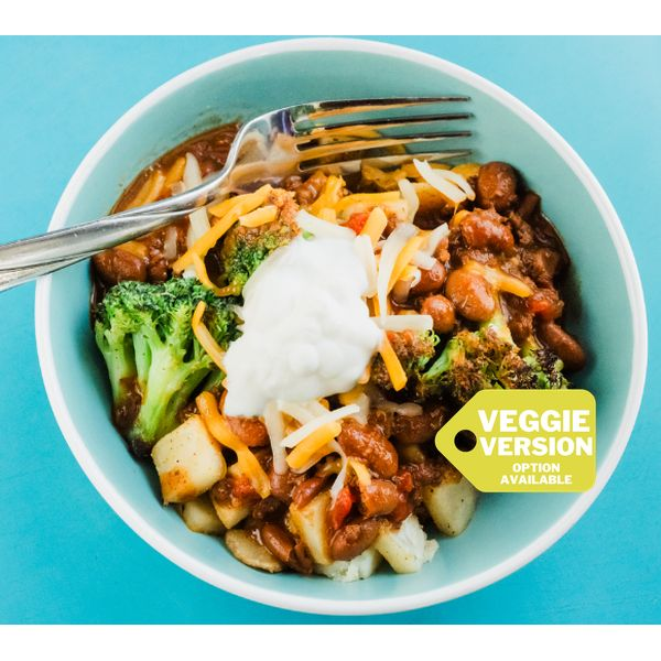 Baked Potato Bowls (vegetarian option subject to availability) — Grab & Go / freezer meal
