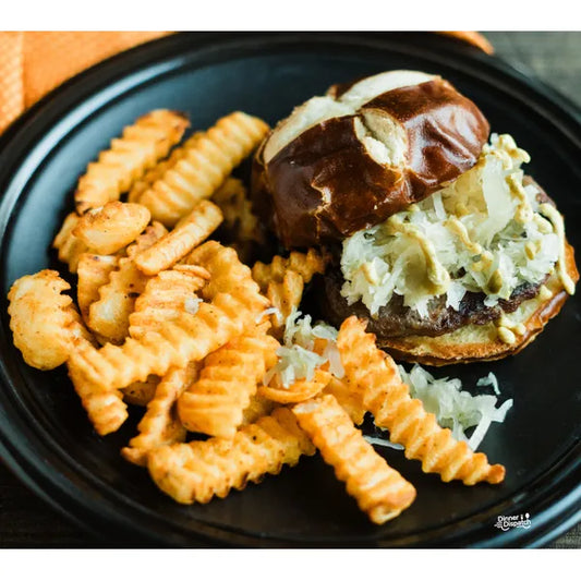 Oktoberfest Burgers w/ Fries — Grab & Go / freezer meal