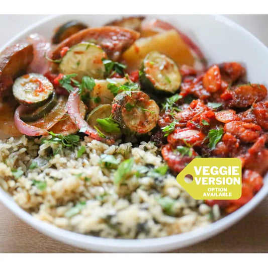 Vegan Greek Bowl by New World Kitchen — April 8