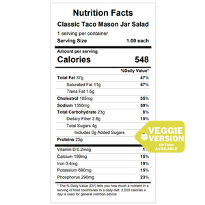 Classic Taco Mason Jar Salad — December 17 or December 22