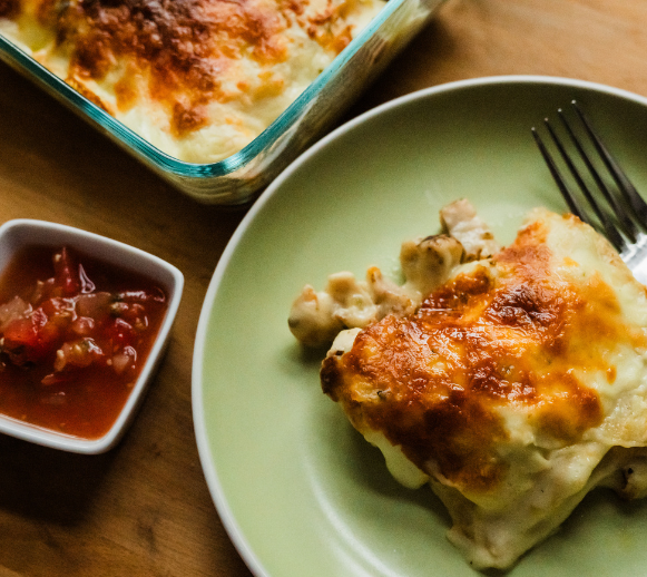 Creamy White Chicken Enchilada Casserole — January 14 or January 19