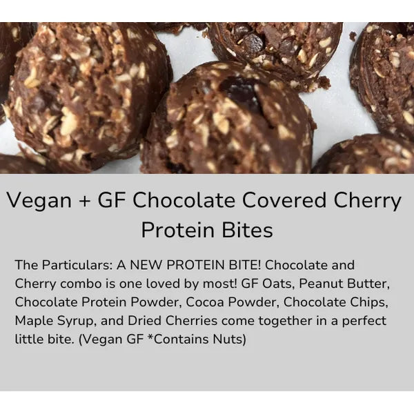 Monster Energy Balls OR GF Vegan Chocolate Covered Cherry Protein Balls — December 18 or December 23