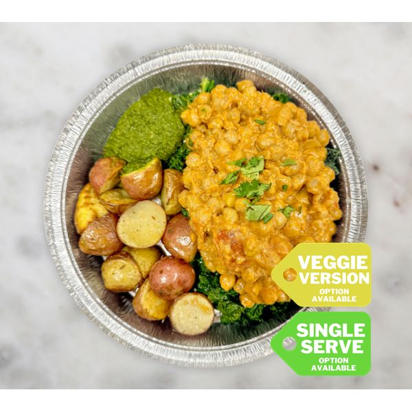 Vegan Indian Butter Chickpeas w/ Cumin Potatoes Bowl by New World Kitchen — May 4 ONLY