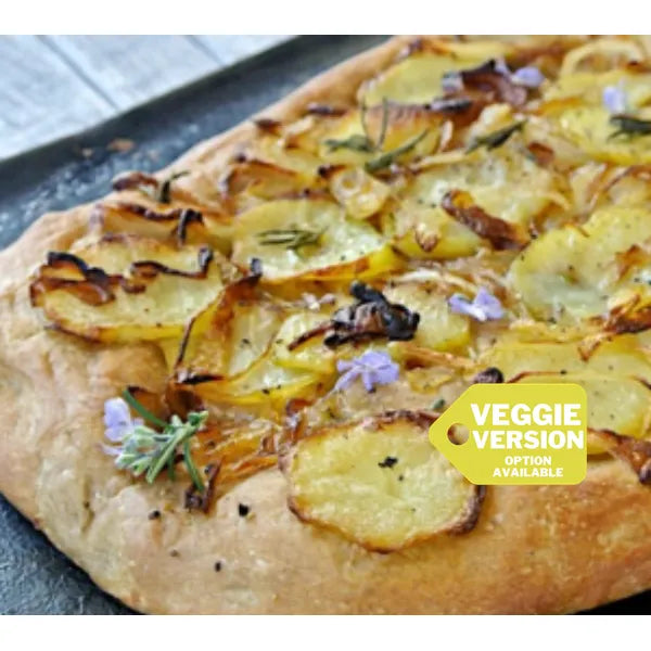 Potato, Zucchini, & Gruyere Focaccia by Little Buns Bakehouse — May 14 or May 19