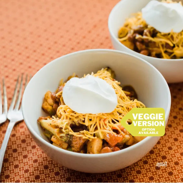 Baked Potato Bowls (vegetarian option subject to availability) — Grab & Go / freezer meal