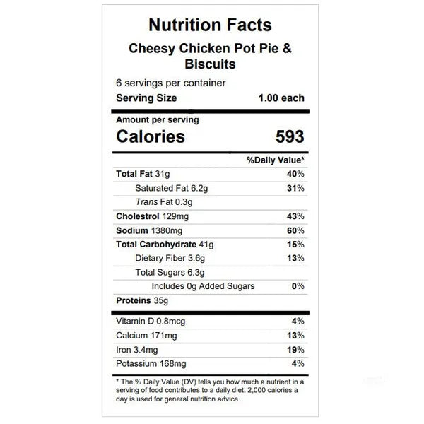 Cheesy Chicken Pot Pie & Biscuits —  Grab & Go / freezer meal