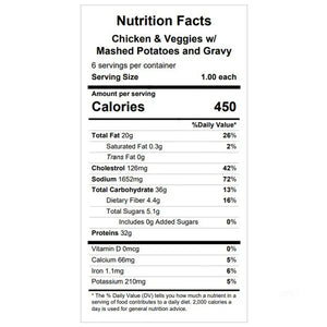 Chicken & Veggies w/ Mashed Potatoes and Gravy — Grab & Go / freezer meal