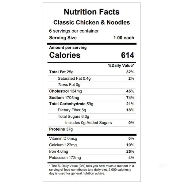 Classic Chicken & Noodles — Grab & Go / freezer meal