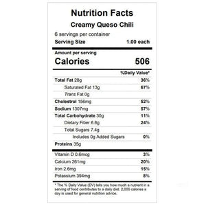 Creamy Queso Chili (vegetarian option available) — Grab & Go / freezer meal