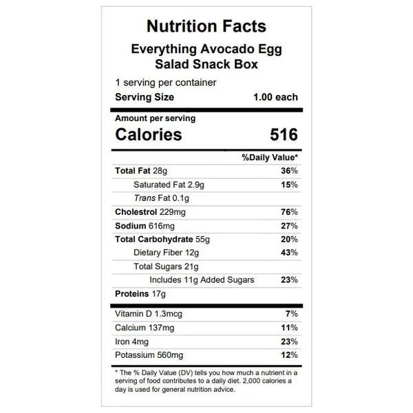 Everything Avocado Egg Salad Snack — August 6 or August 11