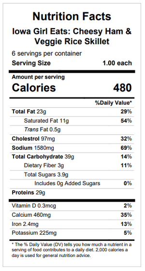 Iowa Girl Eats: Cheesy Ham & Veggie Rice Skillet — January 14 or January 19