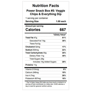 Veggie Chips & Everything Dip Snack Box — September 17 or September 22