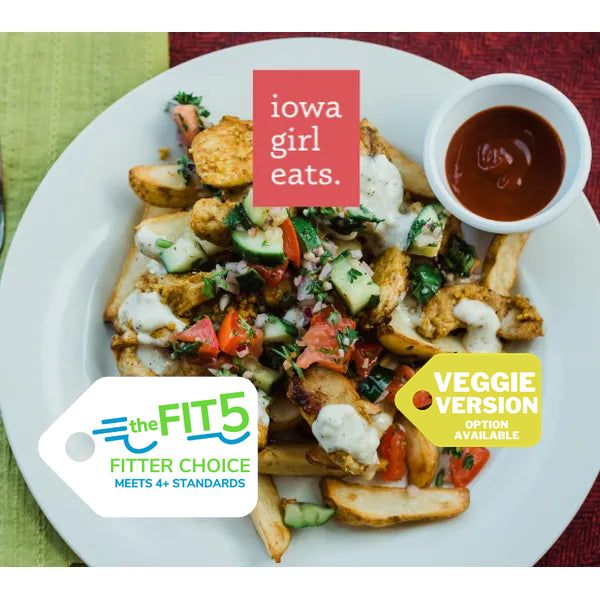 Iowa Girl Eats: Chicken (or Chickpea) Shawarma Fries with Mediterranean Salsa — May 27 or June 1