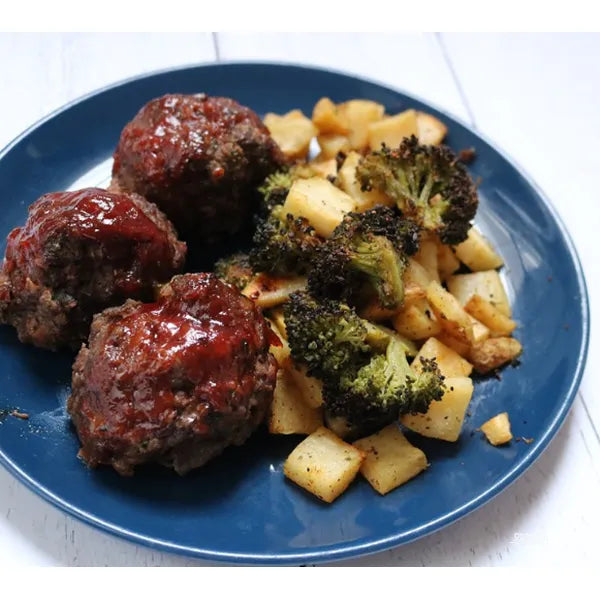 BBQ Meatballs w/ Roasted Potatoes & Broccoli — Grab & Go / freezer meal