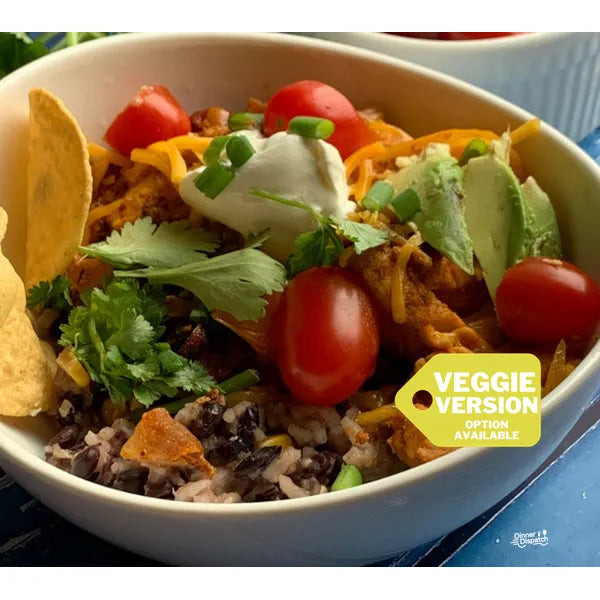 Cilantro Lime Fajita Bowls (vegetarian option available) — Grab & Go / freezer meal