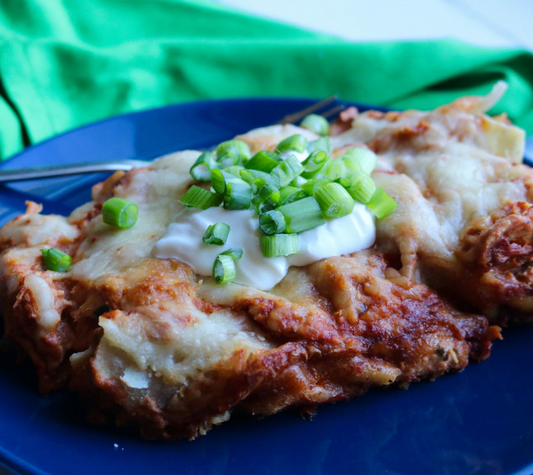 Creamy Buffalo Chicken Enchiladas — Grab & Go / freezer meal