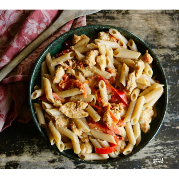 Creamy Cajun Shrimp (or Chicken) & Pepper Pasta — Grab & Go / freezer meal