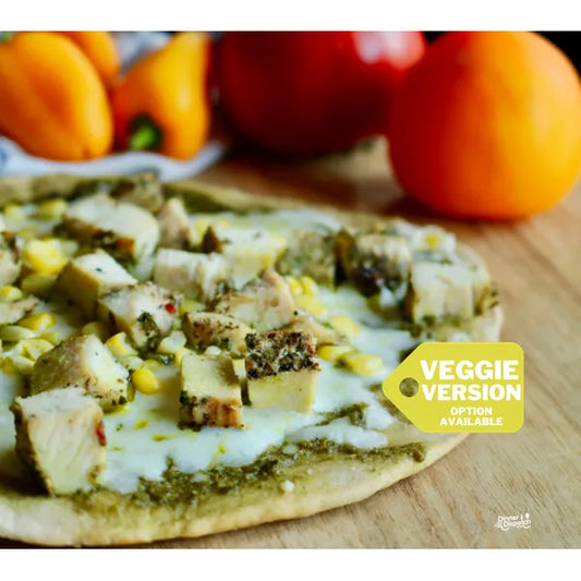 Pesto Chicken (or White Bean) Pizzas — Grab & Go / freezer meal