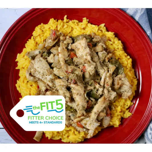 Montreal Chicken & Peppers w/ Yellow Rice — Grab & Go / freezer meal