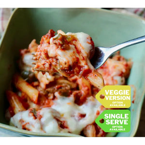 Supreme (or Veggie) Pizza Pasta Bake — May 28 or June 2